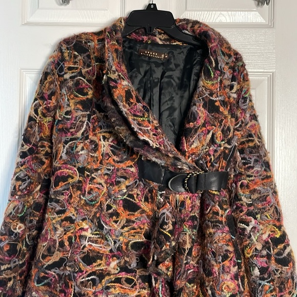 Space style concept multi color lane wool & mohair cardigan sweater - Picture 2 of 5